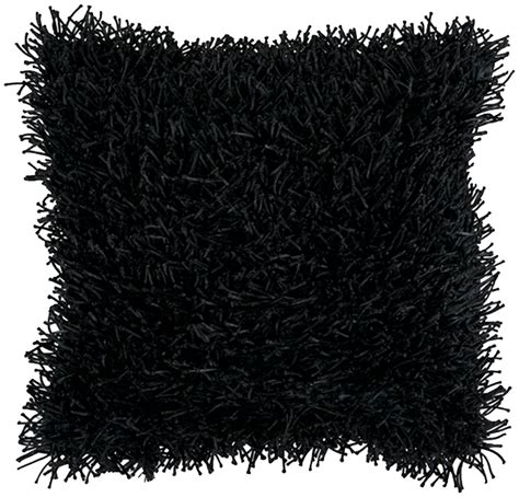 Black Fuzzy Pillow Cover - Surya - $50.00 | Black throw pillows, Throw pillows, Black pillows
