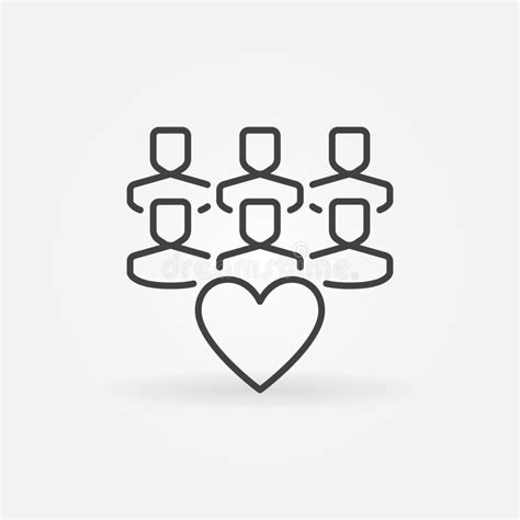 Followers Or Audience Vector Concept Icon In Thin Line Style Stock