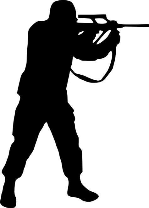 Army Soldier Silhouette Clipart Clipart Suggest
