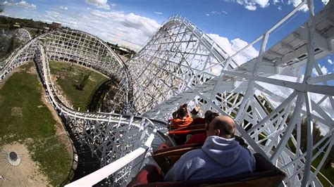 Ride The Cyclone Wooden Roller Coaster At Lakeside