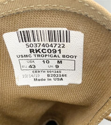新型 米海兵隊実物 Rocky Usmc Tropical Boot 10 M ミリタリーブーツ
