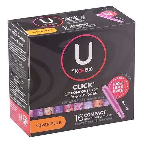 U By Kotex Click Compact Super Plus Tampons Shop Feminine Care At H E B