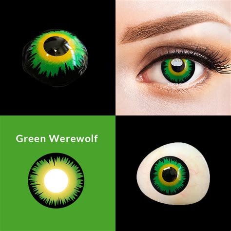 Green Werewolf Eyes Halloween Contact Lenses — Moco Queen