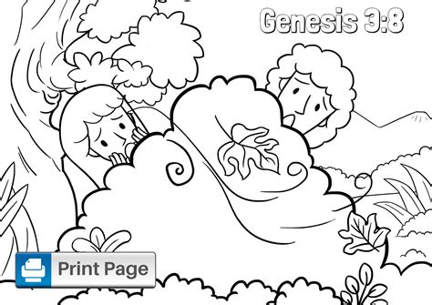 Adam and Eve Coloring Sheet | Adão e eva, Desenhos ...