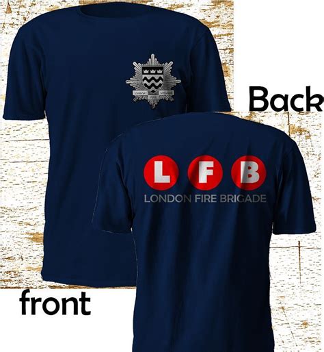 new london fire brigade lfb firefighter uniform firearm navy t shirt s 3xl navy tshirt fire