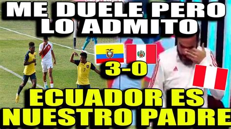 Peruano Llora En Vivo Por La Derrota De Peru Ante Ecuador 3 0 Ecuador