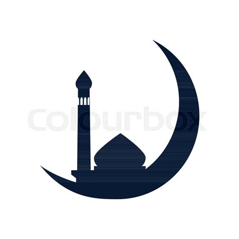 Mosque Silhouette With Moon