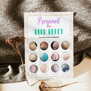Pregnant Or Beer Belly Baby Game Printable Baby Shower Games Etsy