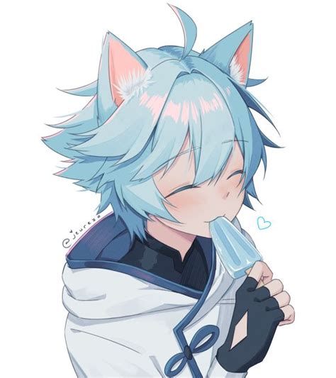 Jea ´꒳ Comms On Twitter In 2021 Cute Anime Character Catboy