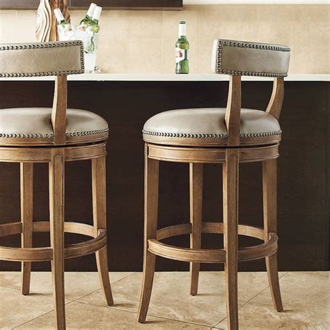 Henning Low Back Swivel Bar And Counter Stool Frontgate Bar Stools