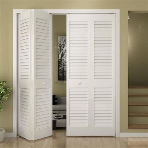 Reliabilt Plantation Louver Louver 24 In X 80 In White Louver Wood Pine Bifold Door In The