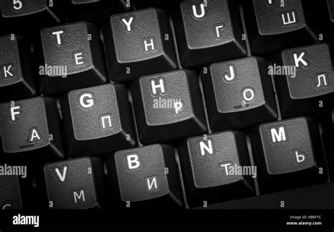 Electronic Collection Detail Black Computer Keyboard With Russian