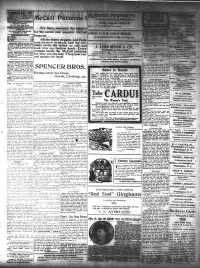 Washington Daily News Washington Nc 1909 Current May 12 1910 Last Edition Image 2