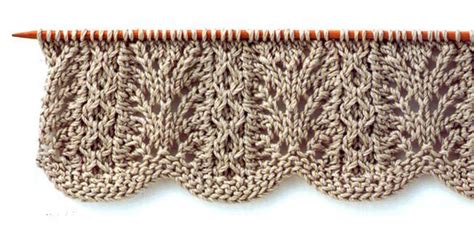 Lace Knitting Stitch With Wavy Edge Knitting Kingdom