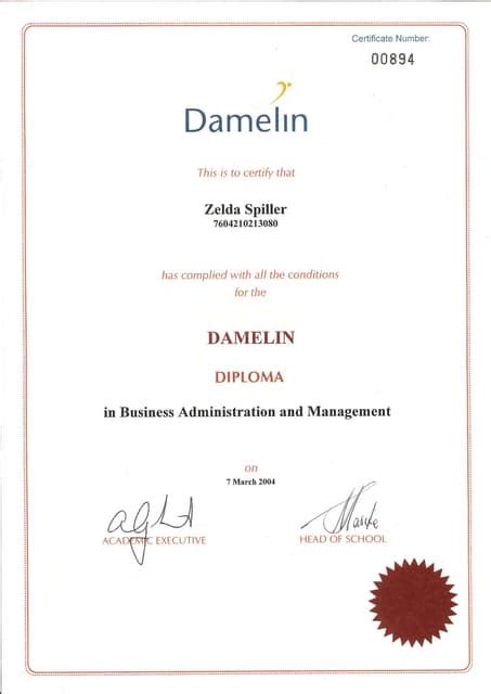Diploma In Business Management Pdf