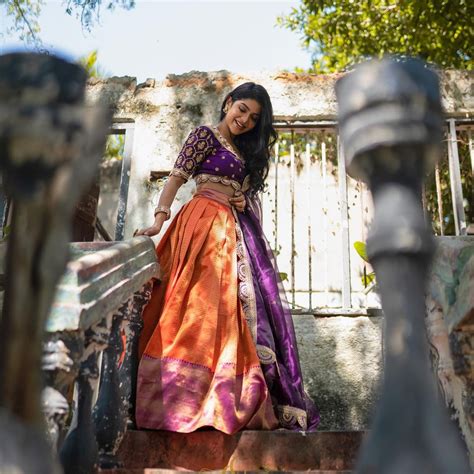Serial Actress Pavithra Lakshmi Beautiful Stills In Blue Saree
