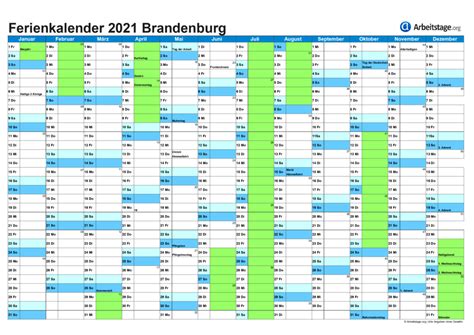 Ferien Brandenburg 2021 2022