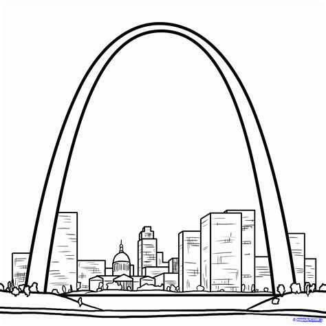 St Louis Skyline Drawing Clipart Best