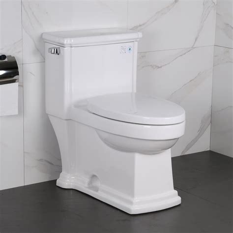 Kdk Home Elongated Dual Flush Round One Piece Toilet With Soft Closing