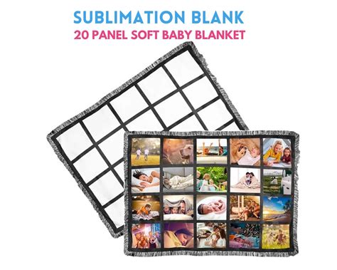 30x40 Inch Sublimation Throw 20 Panel Blanket Blanks Soft Flannel Baby