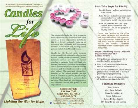 Brochure Candles For Life