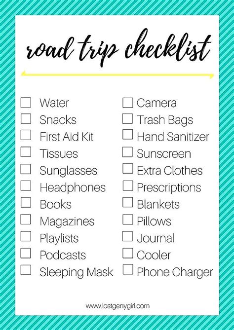 travel essentials for teenagers in 2020 road trip checklist road trip packing list summer