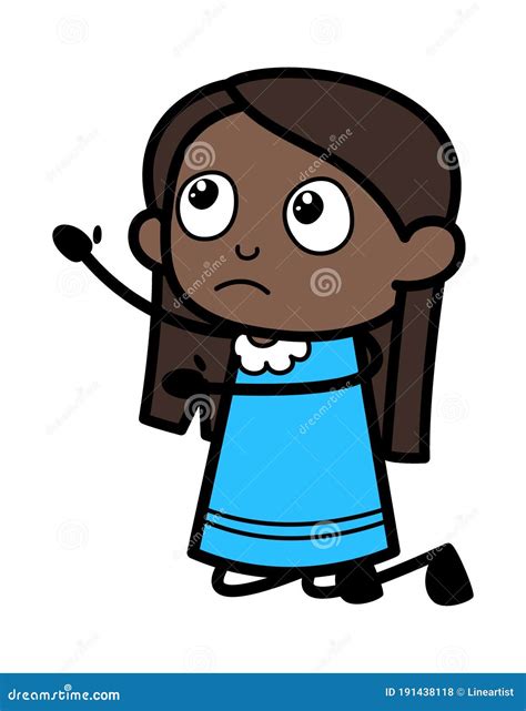 Cartoon Black Girl Begging Stock Illustration Illustration Of Asking 191438118