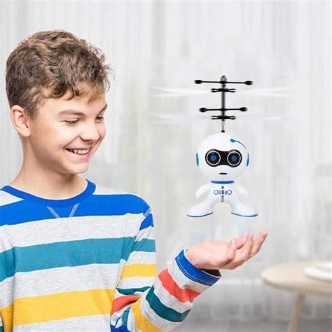 Hand Operated Mini Drone Flying Robot Toy Motion Sensor Helicopter Boy