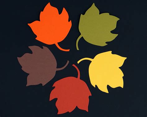 Autumn Leaf Die Cuts Large Paper Maple Leaves Fall Wedding Etsy
