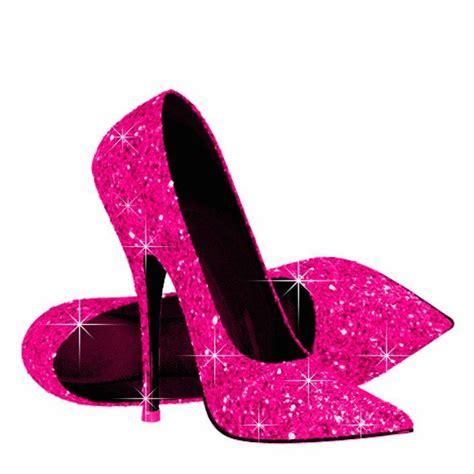 Elegant Hot Pink Glitter High Heel Shoes Cutout Hot Pink