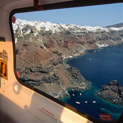 Helicopter Sightseeing In Santorini The Aegean Island Greek Air Taxi