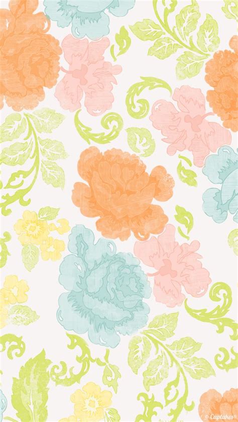 Colorful Floral Girly Backround Cuptakes Wallpapers