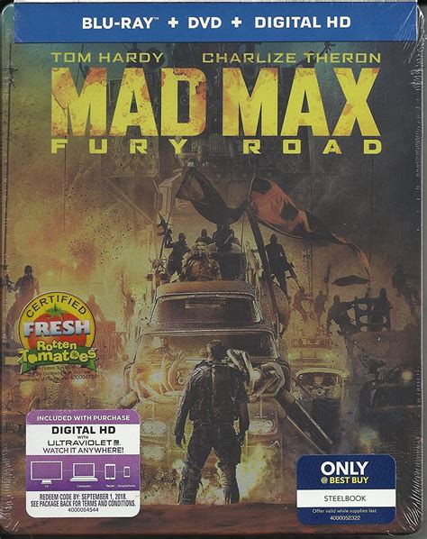 Mad Max Fury Road Steelbook Blu Ray Tom Hardy Charlize