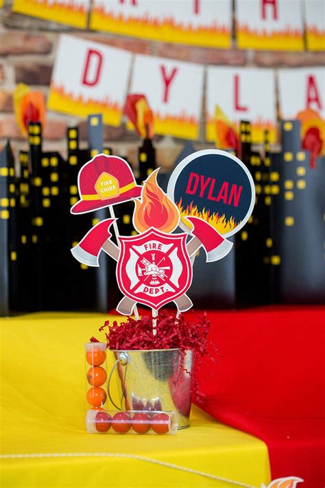 Fireman Party Decorations Firefighter Party Decorations Etsy