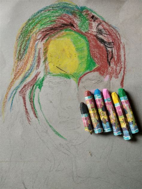 Sketsa menggunakan oil pastel : Sketsa Menggunakan Oil Pastel / Gambar Tema Manusia Dengan ...