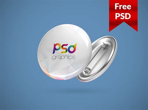 Download Pin Button Badge Mockup Free PSD | free psd | UI Download