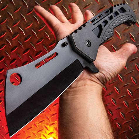 Black Colossus Cleaver Pocket Knife Stainless Steel