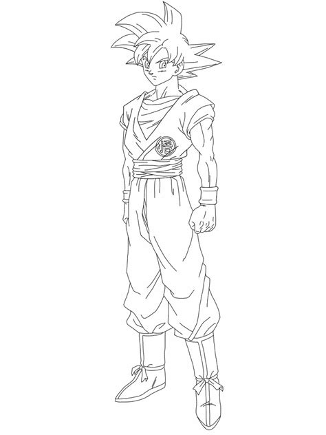 Goku Super Saiyan God Para Colorear Sexiz Pix