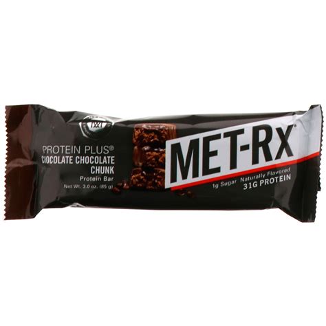 Met Rx Protein Plus Bar Chocolate Chocolate Chunk 9 Bars 30 Oz 85