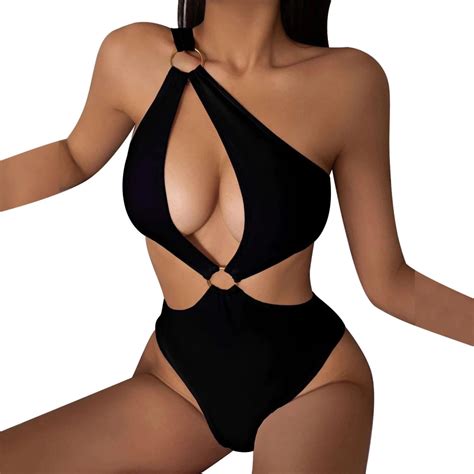 Hollow Out Revealing Swimsuit With Ring Free Shipping Sunwise Swimwear