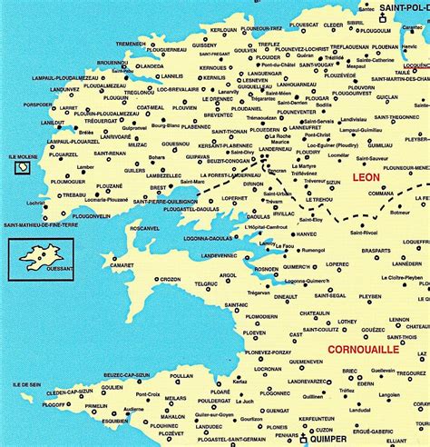 Carte Du Finistère Le Departement Du Finistere Le Finistere