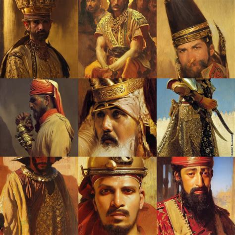 Krea Orientalism Painting Of The Sultans Guard Face Detail By