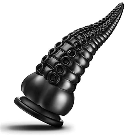 8 inch tentacle anal plug for women strong suction cup thick dildo black tpe monster dildo