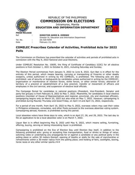 Comelec Advisory Comelec San Carlos City Pangasinan