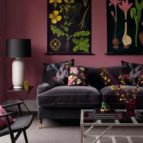Image Result For Aubergine Sofa Living Room Moody Living Room Purple