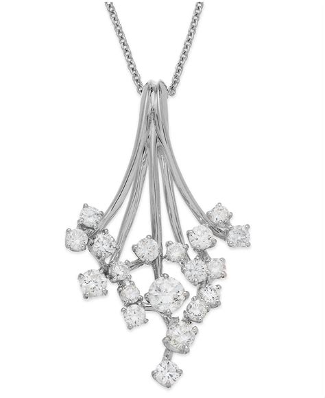 Classique By Effy Diamond Waterfall Pendant Necklace In 14k White Gold