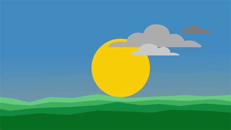 Abstract Sunrise Flat Animation Stock Footage Video 25695659