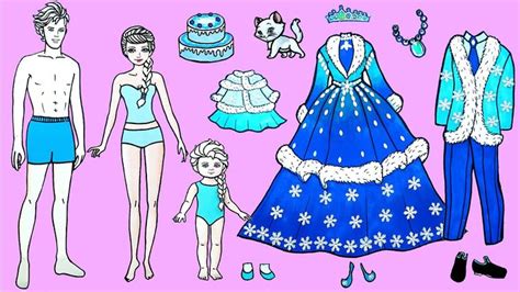 Paper Doll Color Cut Play Princess Dress Up Coloring Book For Kids