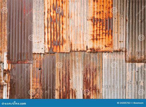 Rusty Corrugated Metal Wall Stock Photography Image 24205762