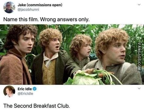At memesmonkey.com find thousands of memes categorized into thousands of categories. The Second Breakfast Club